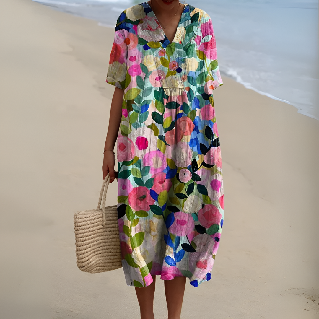 Elina™ | Breezy Summer Print Dress