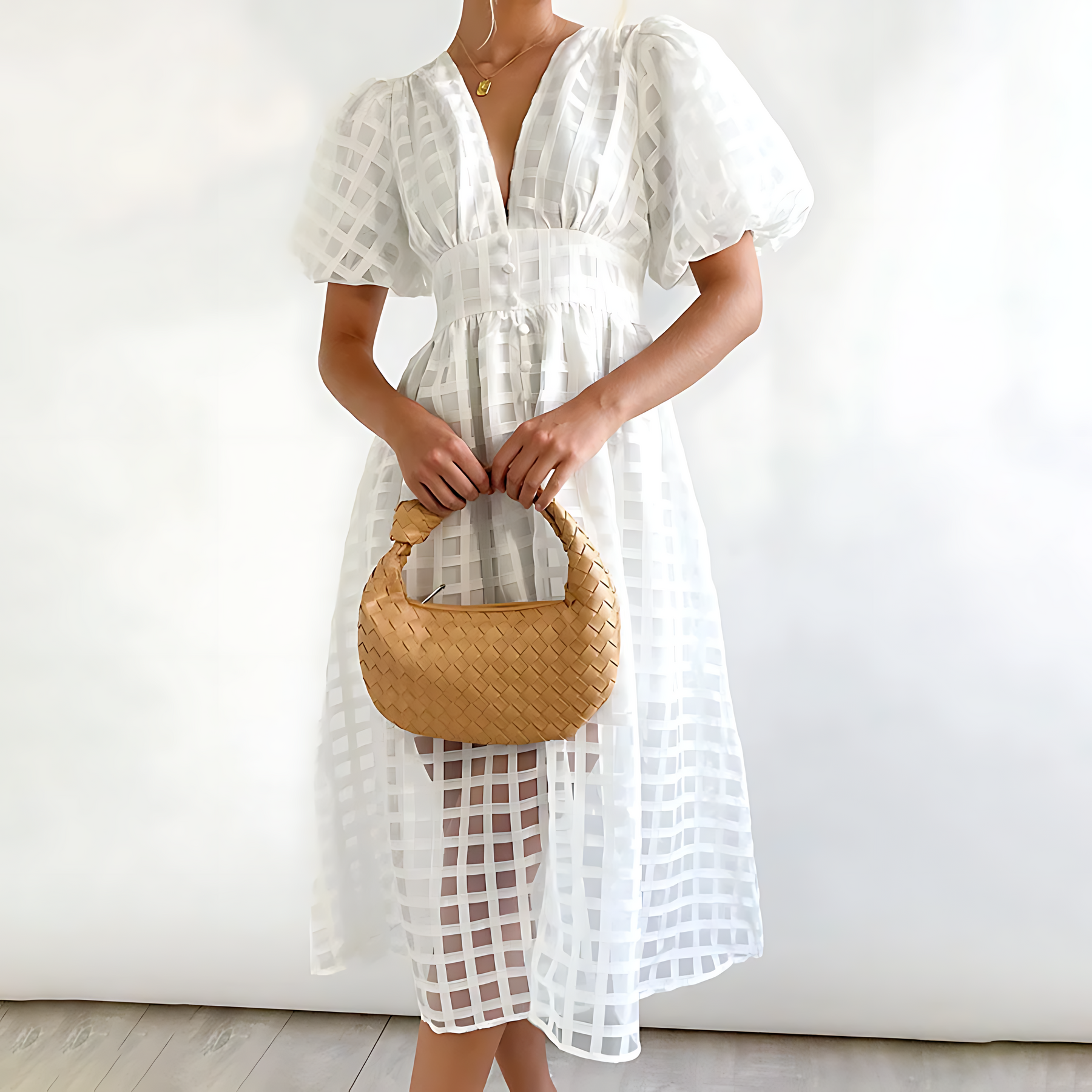 Eva | Elegant Summer Midi Dress