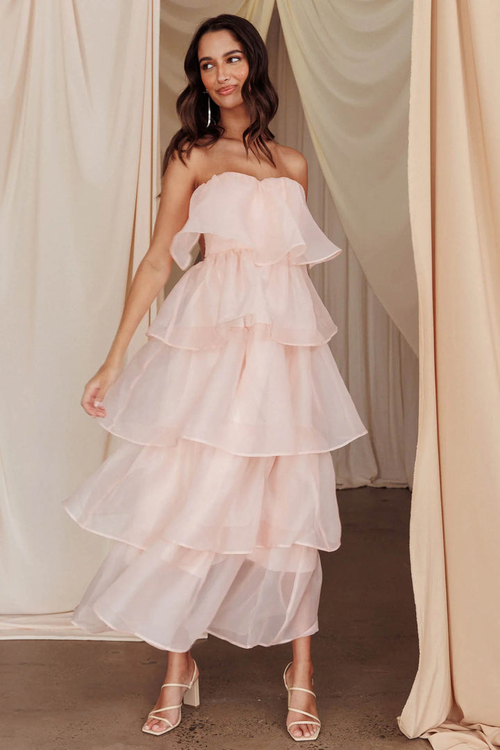 Sunlit Ruffle Cascade Dress