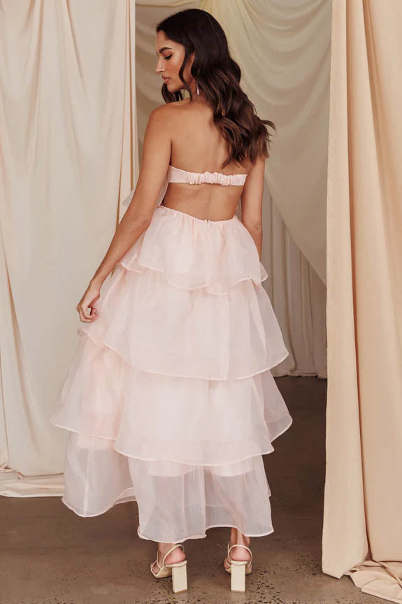 Sunlit Ruffle Cascade Dress