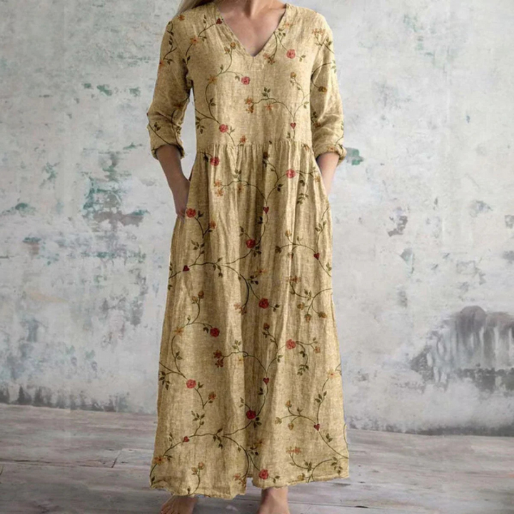 Florienne - Floral Linen-Cotton Dress