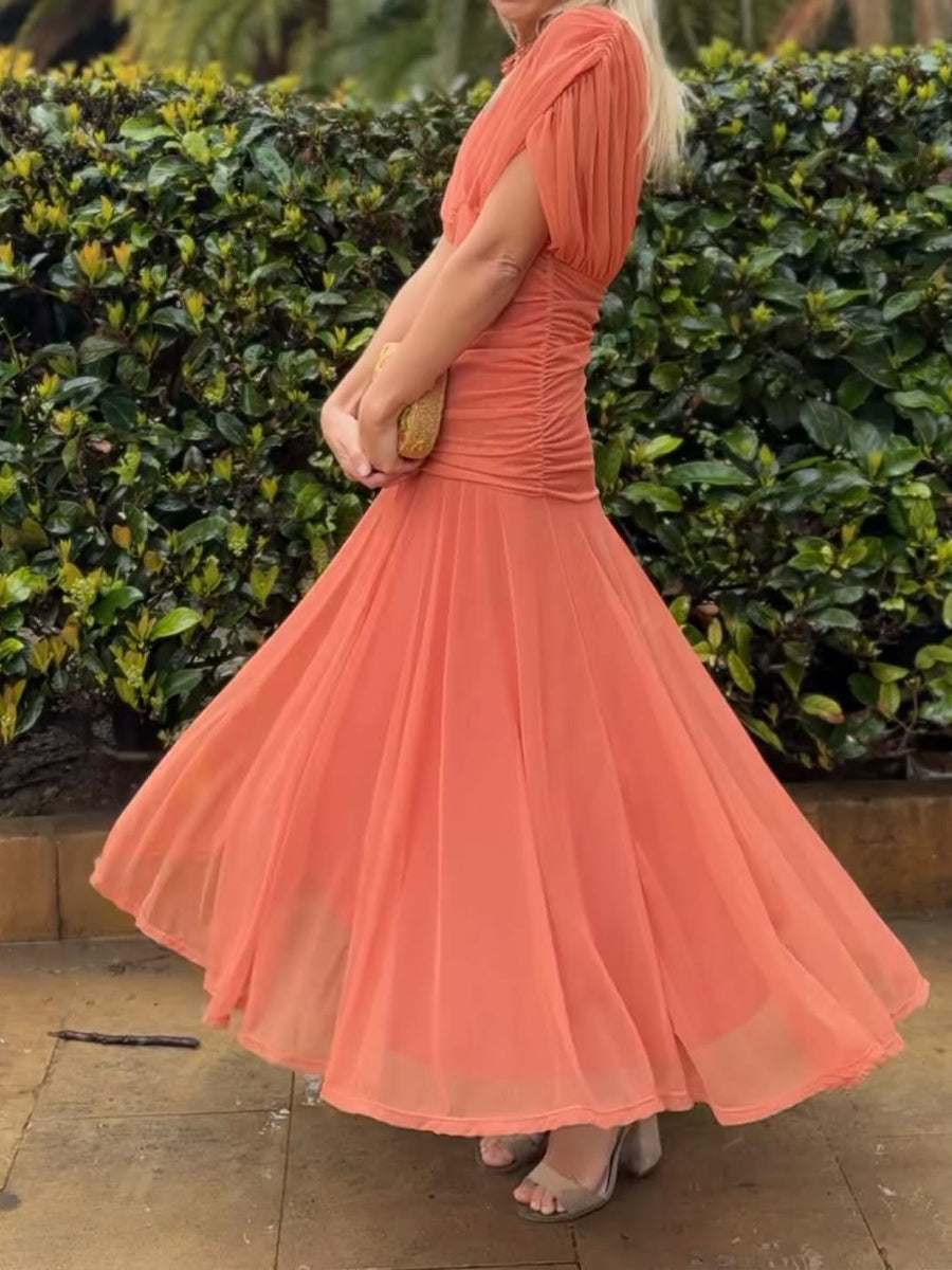 Rubies Defined™ | Women's Elegant Mesh Boutonniere Dress