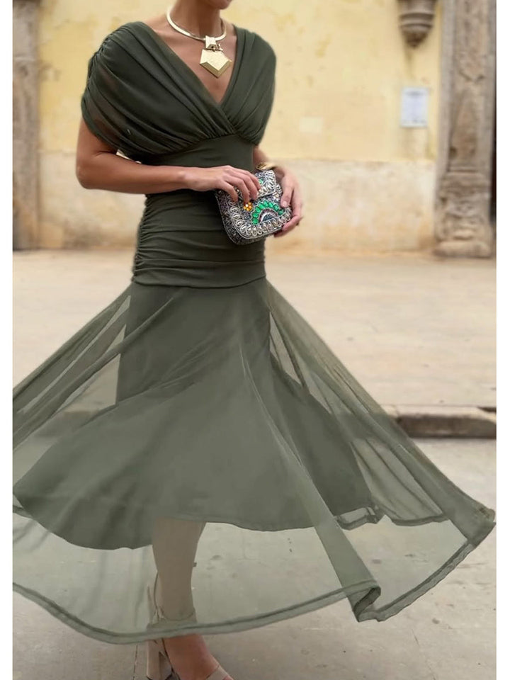 Rubies Defined™ | Women's Elegant Mesh Boutonniere Dress
