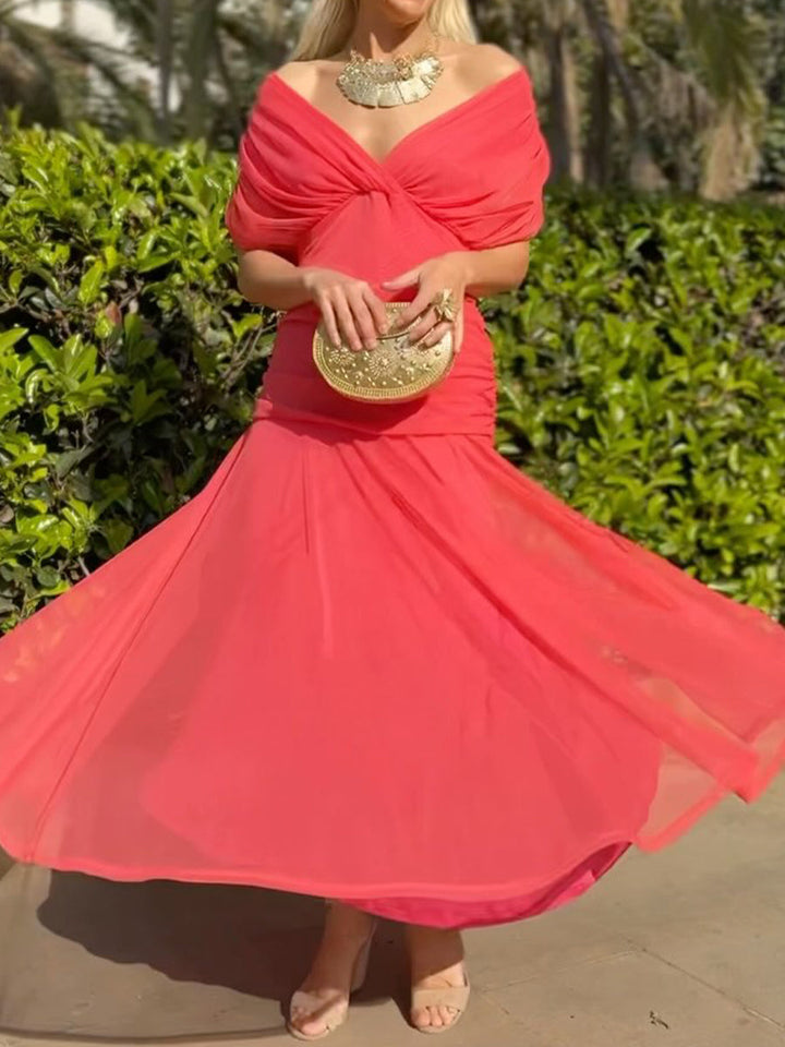 Rubies Defined™ | Women's Elegant Mesh Boutonniere Dress