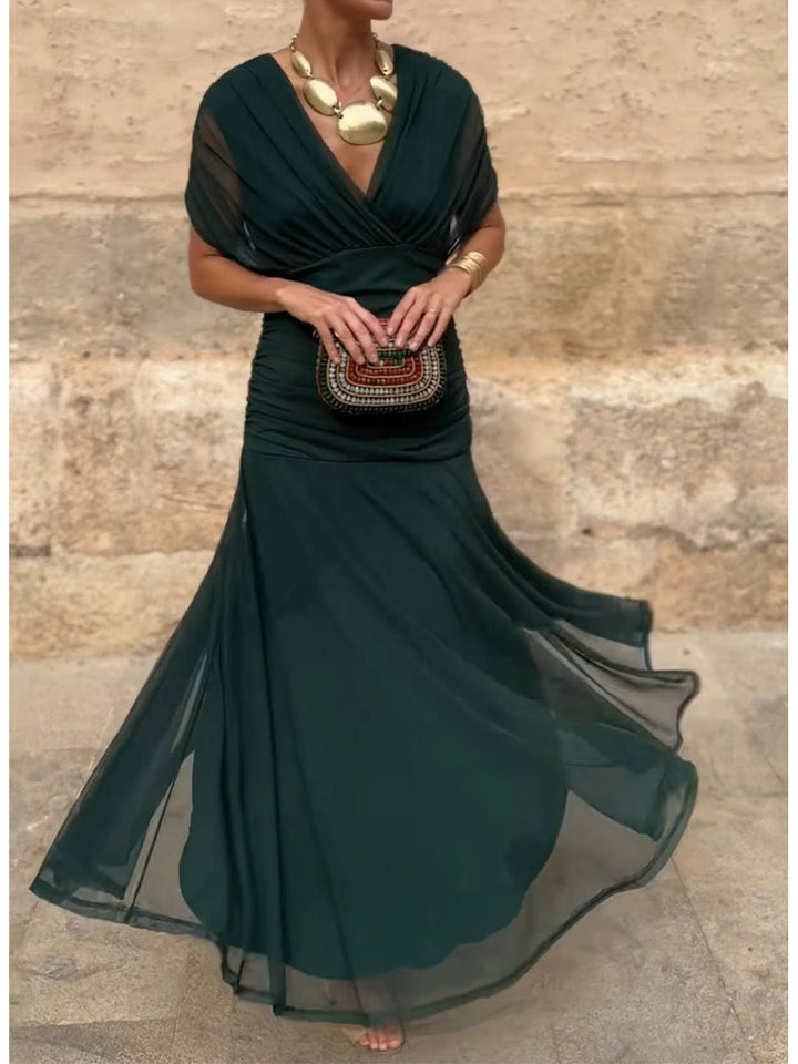 Rubies Defined™ | Women's Elegant Mesh Boutonniere Dress