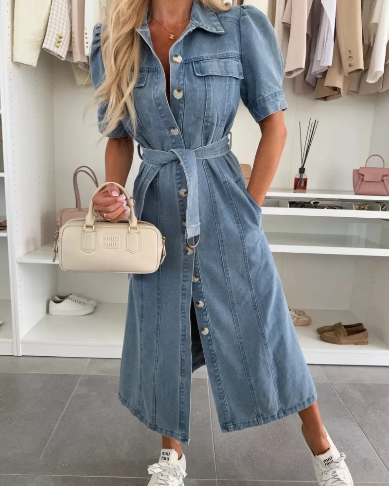 FINMERA - ELEGANT DENIM DRESS