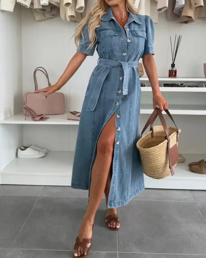 FINMERA - ELEGANT DENIM DRESS