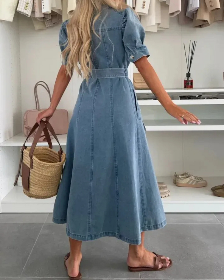FINMERA - ELEGANT DENIM DRESS