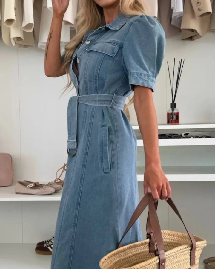 FINMERA - ELEGANT DENIM DRESS