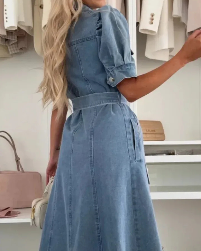 FINMERA - ELEGANT DENIM DRESS