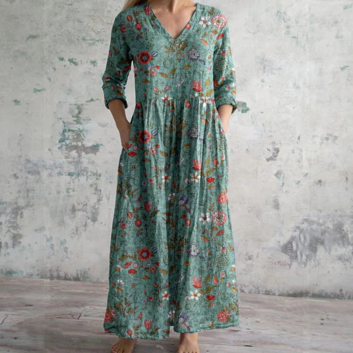 Florienne - Floral Linen-Cotton Dress