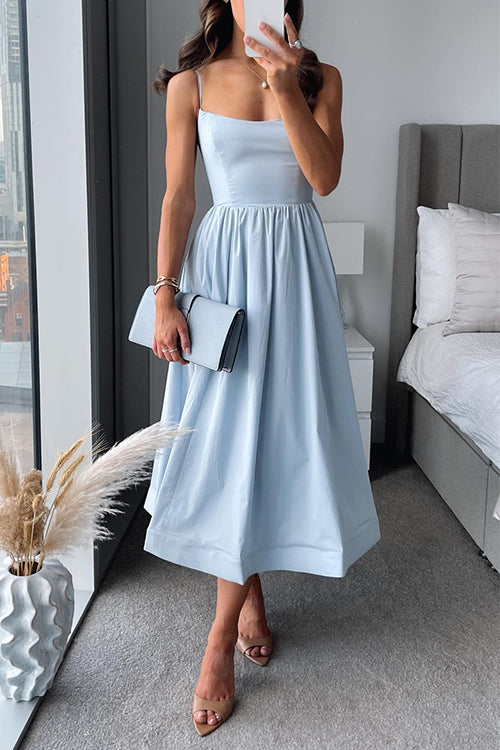 Jade | Chic Strappy A-Line Midi Dress