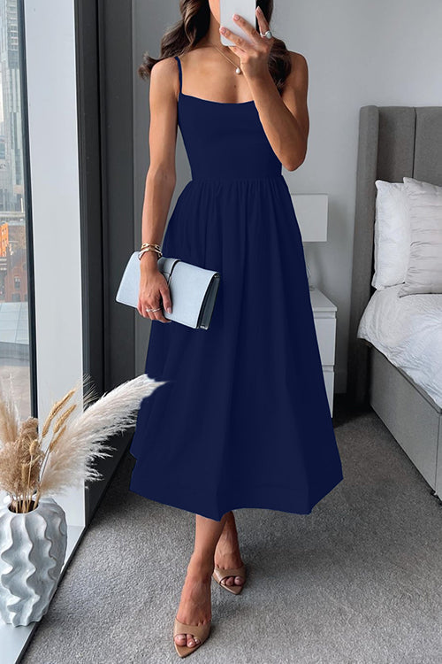 Jade | Chic Strappy A-Line Midi Dress