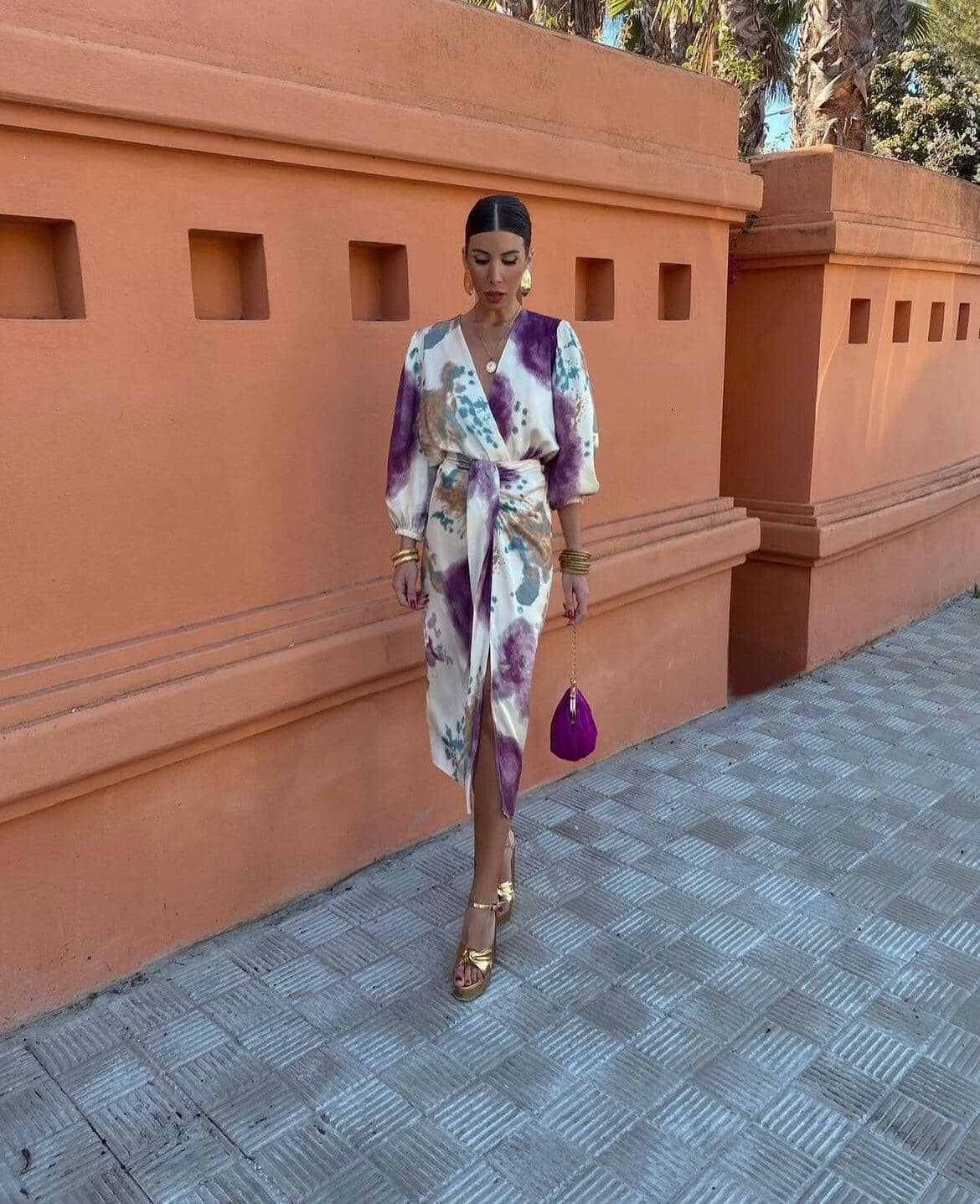 Mora - Pastel Tie-Dye Midi Dress