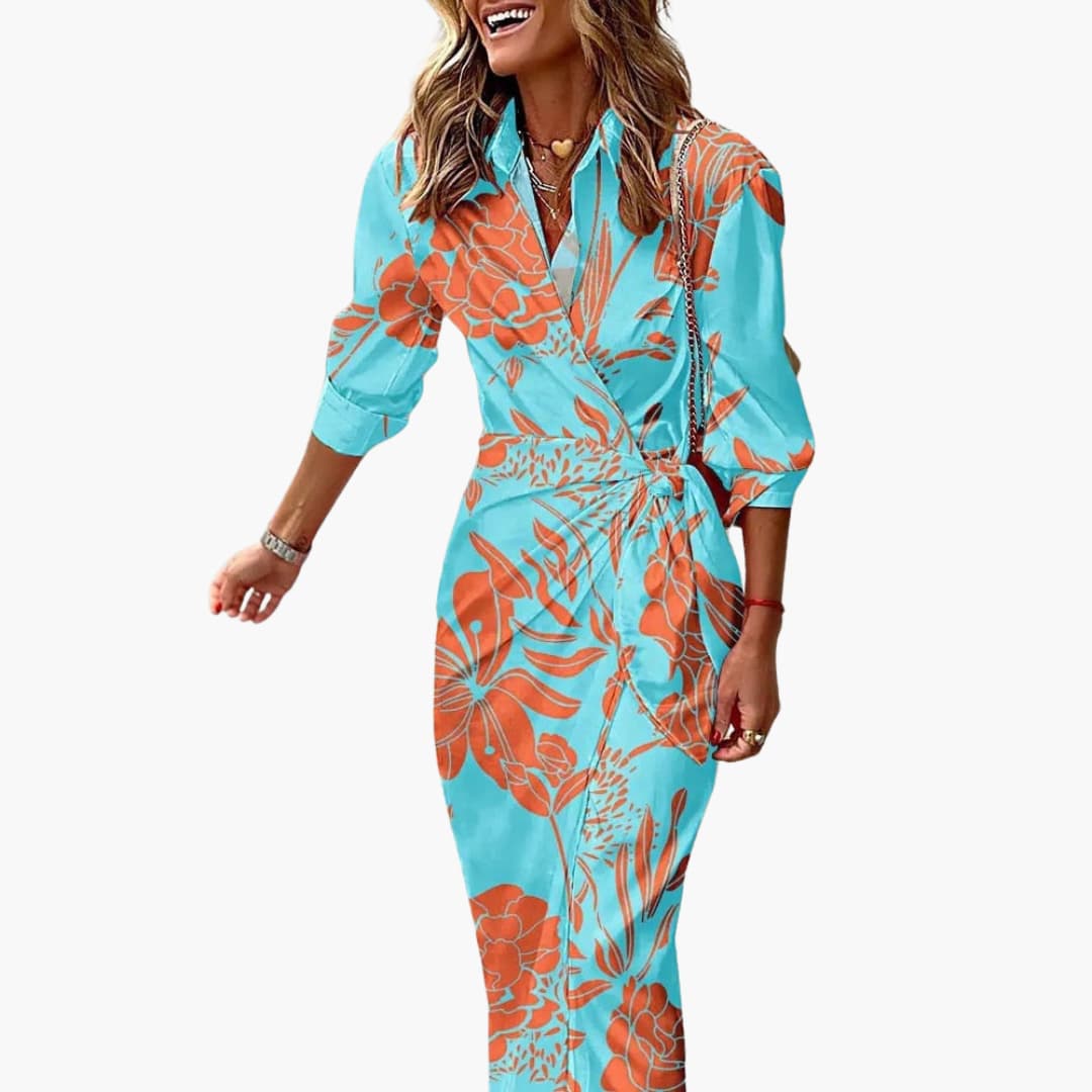 Leah | Printed Wrap Dress
