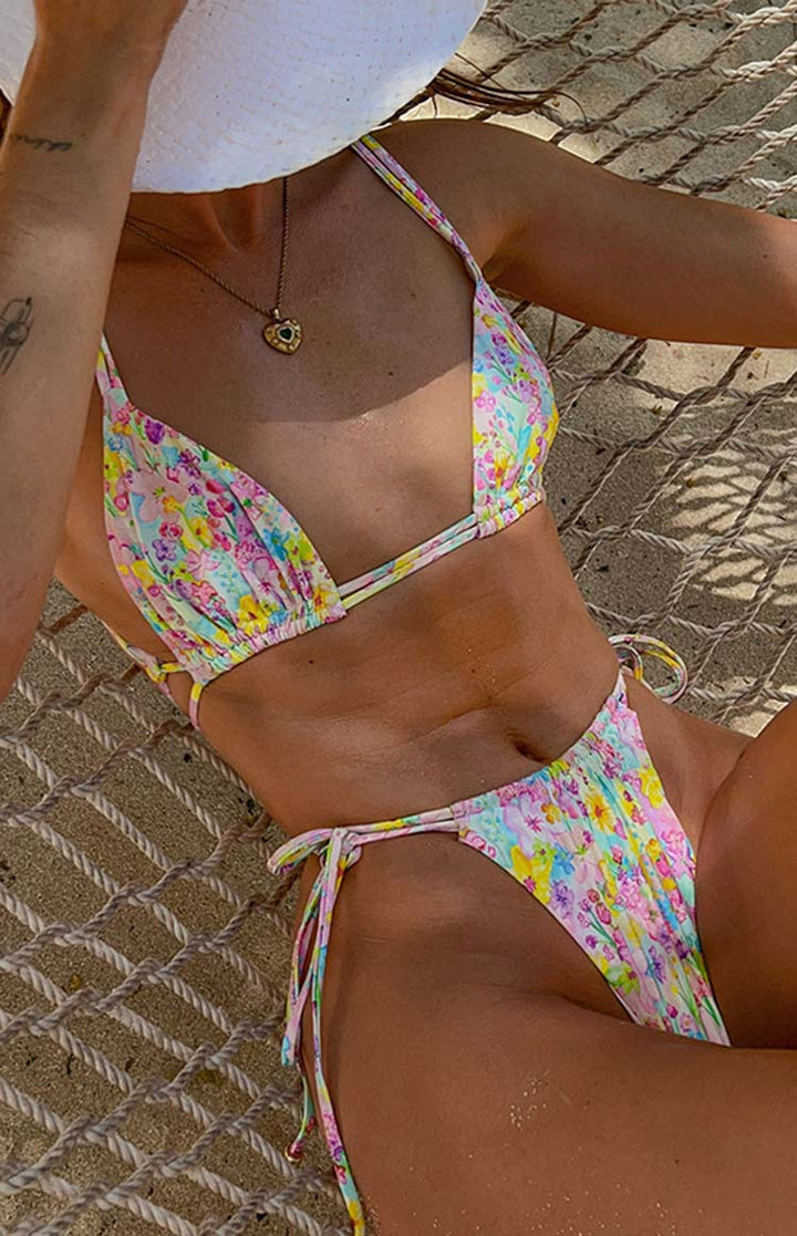 Sumba Painted Floral Bikini Top