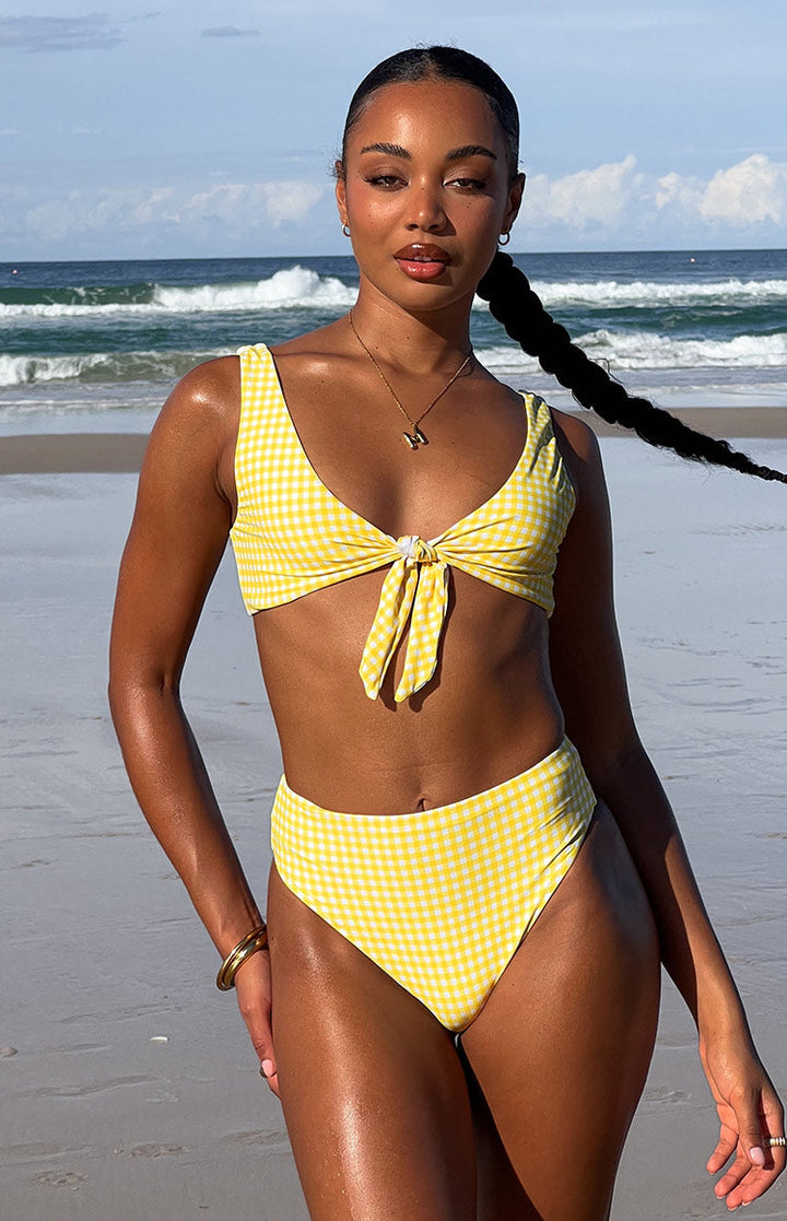 Yellow Gingham Majorca Bikini Bottoms