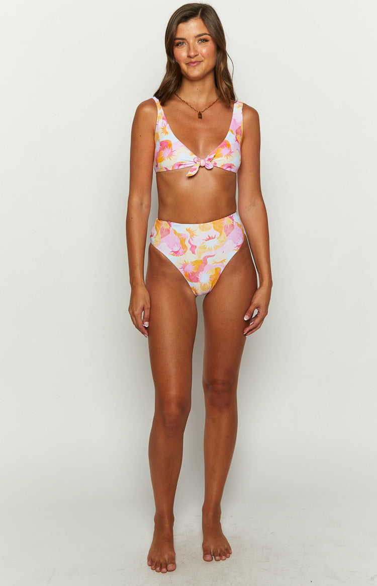 St Lucia Wavy Sun Multi Print Bikini Top