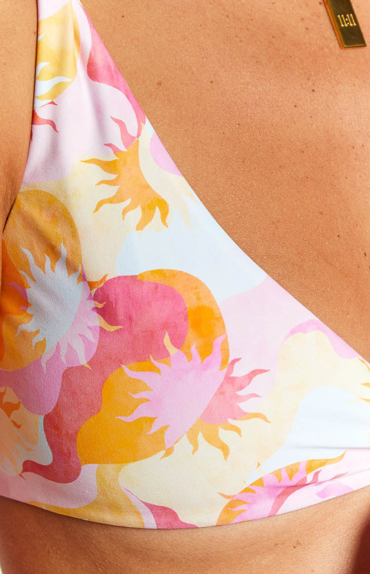 St Lucia Wavy Sun Multi Print Bikini Top