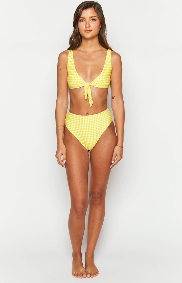 Yellow Gingham Majorca Bikini Bottoms