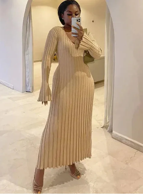 Hailey | Knitted Long Maxi Dress