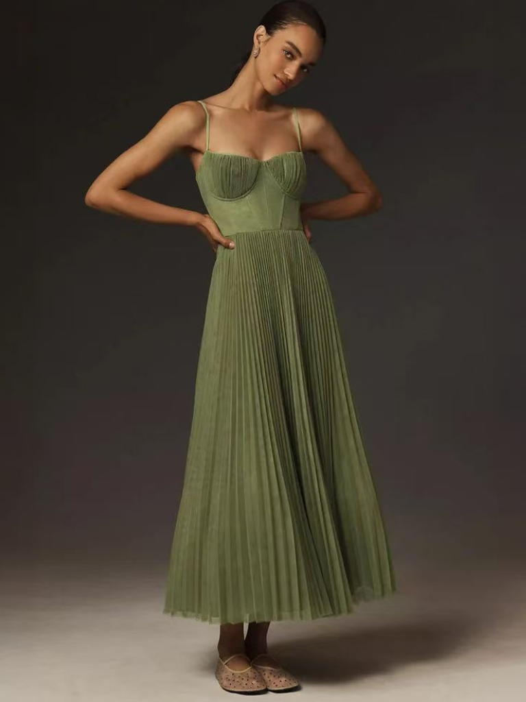 Claire | Elegant Green Dress