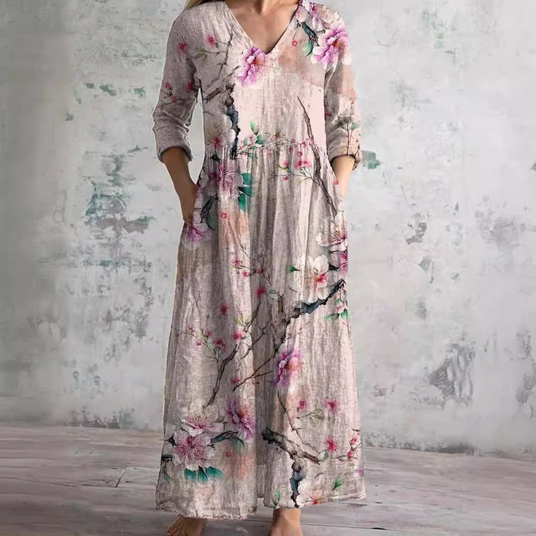 Florienne - Floral Linen-Cotton Dress