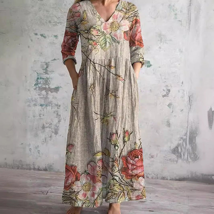 Florienne - Floral Linen-Cotton Dress