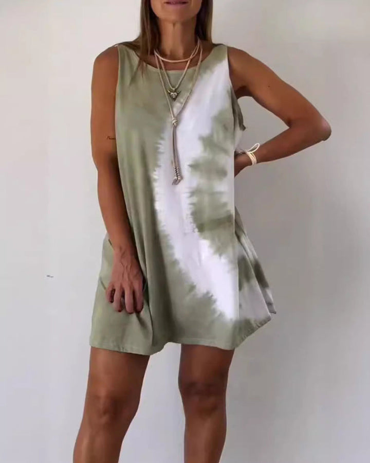 Della | Gradient Tie-Dye Print Mini Dress