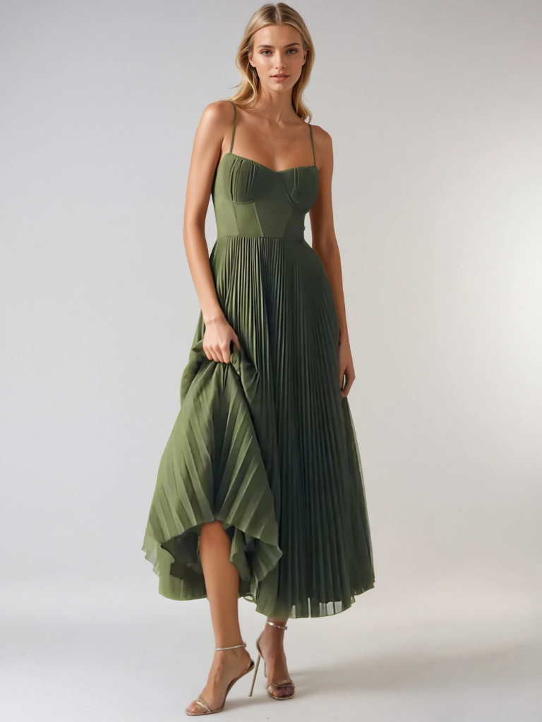 Claire | Elegant Green Dress