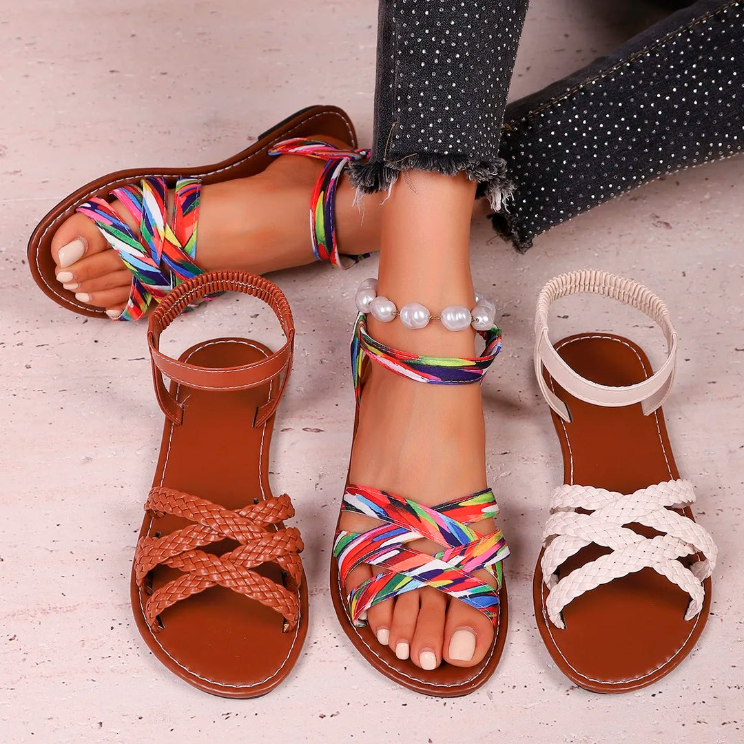 FERN | BRAIDED ANKLE STRAP SANDALS