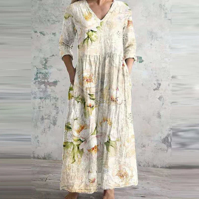 Florienne - Floral Linen-Cotton Dress