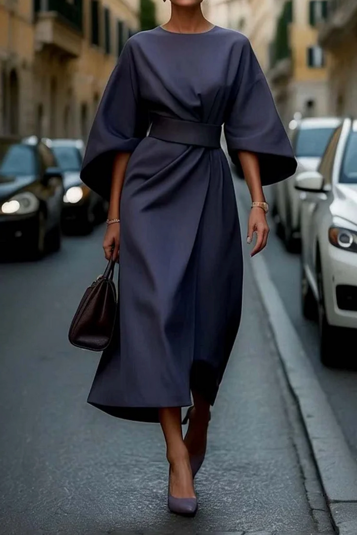 Sonia | Elegant Dress with Sleeves and  Belt