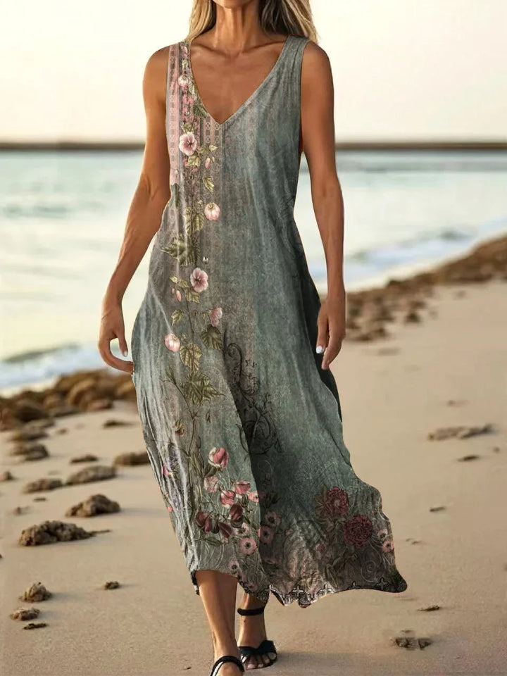 NAIMA – ETHNIC TOTEM PRINT COTTON DRESS