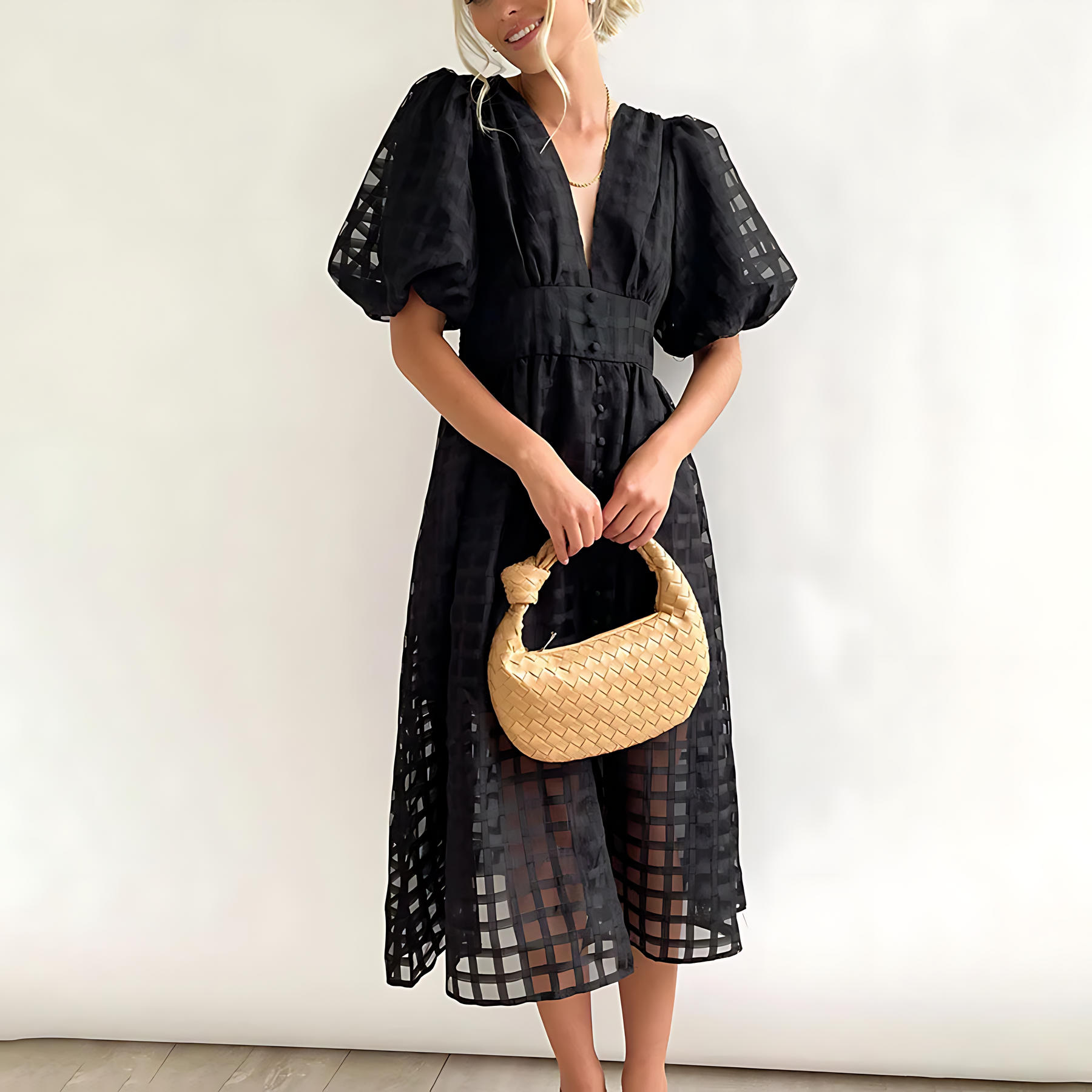 Eva | Elegant Summer Midi Dress