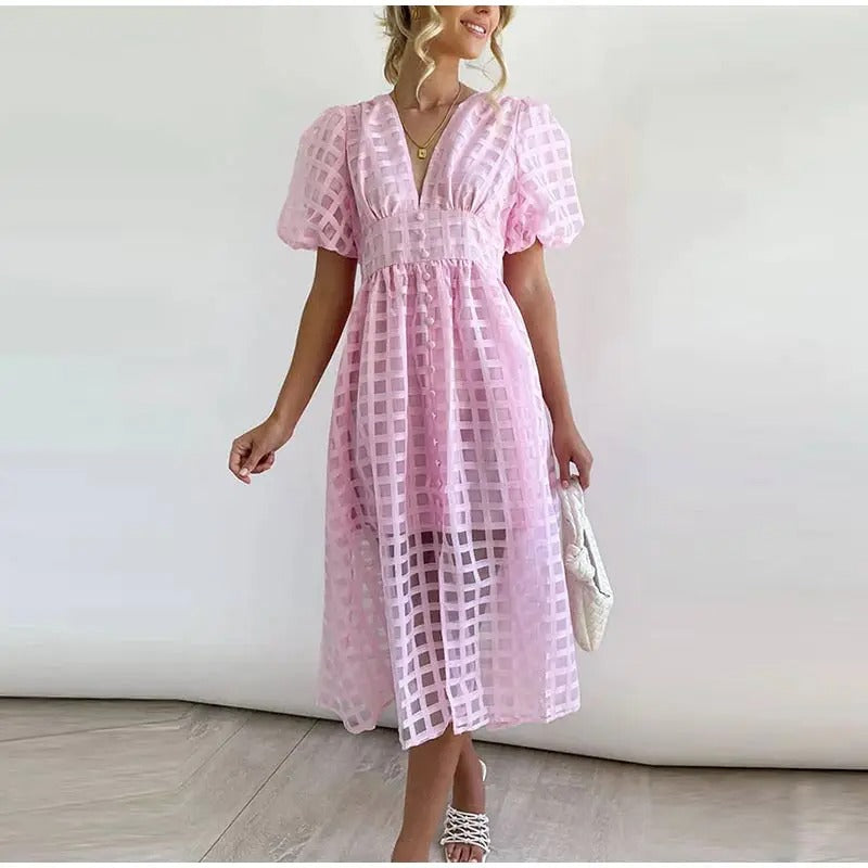 Eva | Elegant Summer Midi Dress