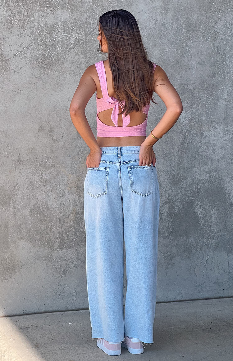 She's Yours Vintage Blue Denim Wide Leg Boyfriend Jeans!