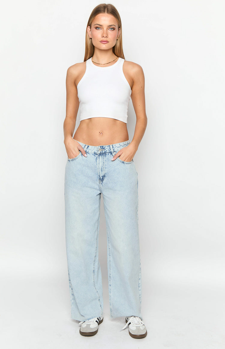 She's Yours Vintage Blue Denim Wide Leg Boyfriend Jeans!
