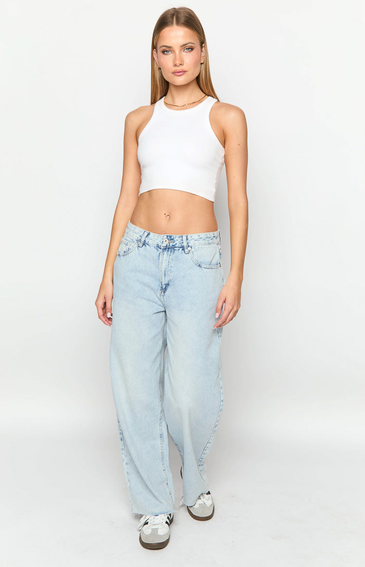 She's Yours Vintage Blue Denim Wide Leg Boyfriend Jeans!