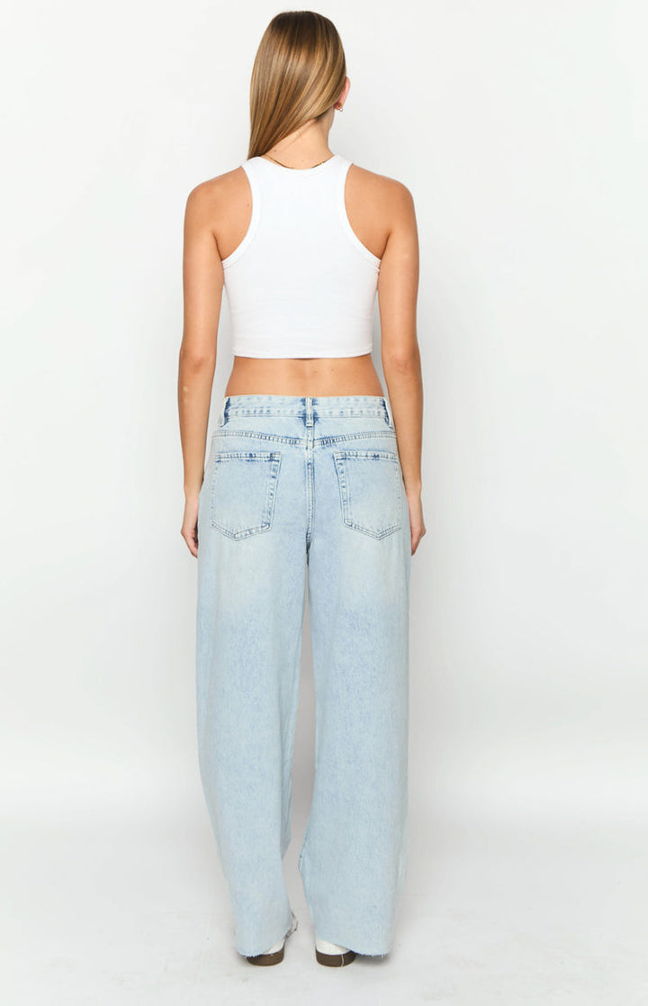 She's Yours Vintage Blue Denim Wide Leg Boyfriend Jeans!