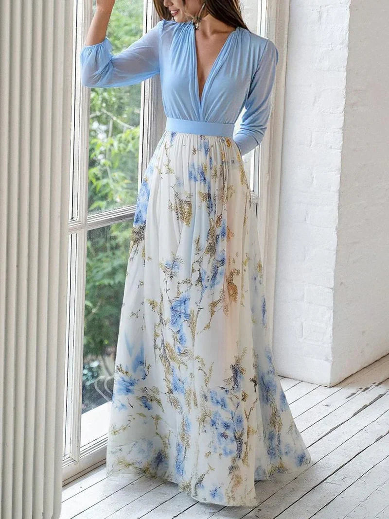 Alina – Long Floral Pattern Dress