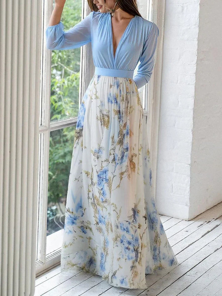 Alina – Long Floral Pattern Dress